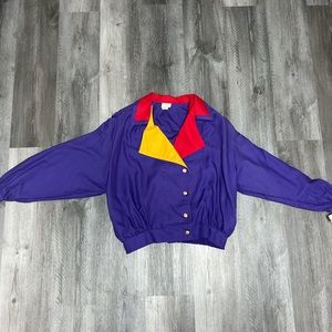 Retro purple light jacket with accents